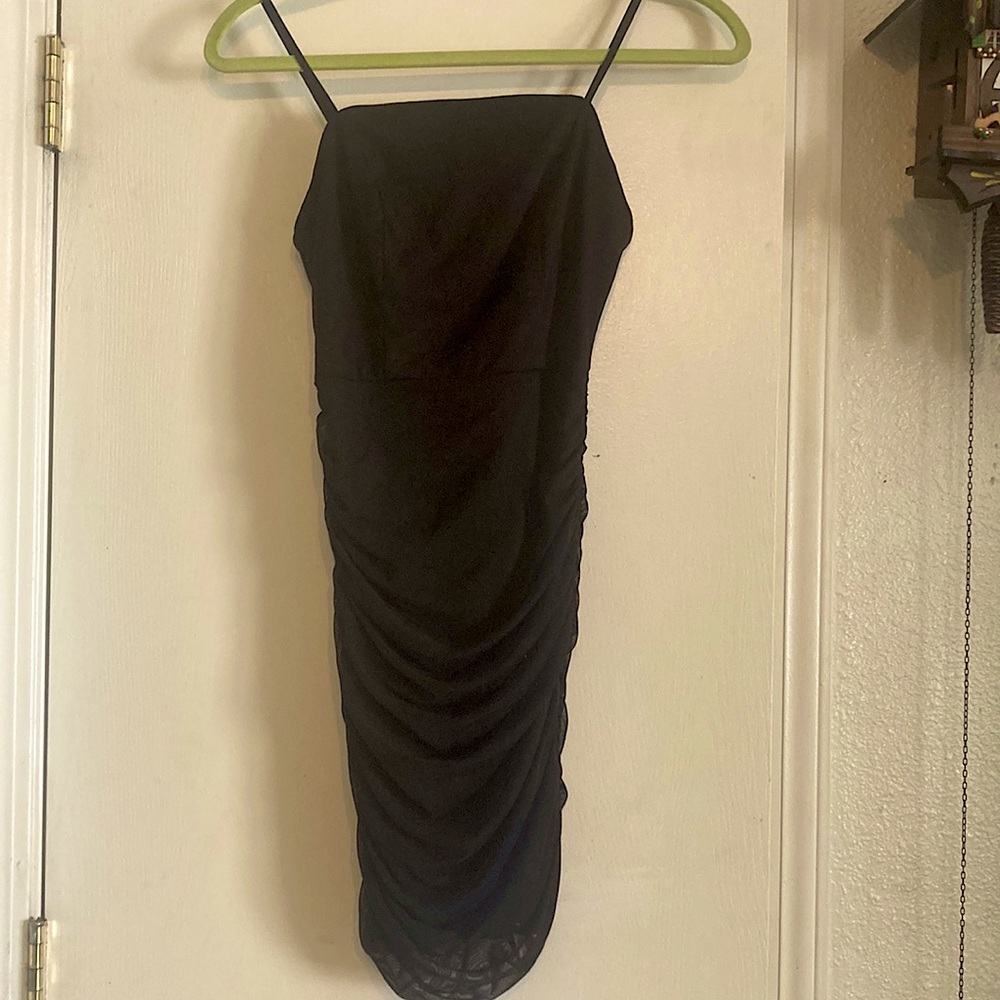 A black crystal sky dress